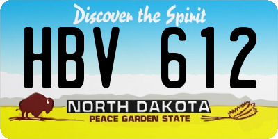 ND license plate HBV612