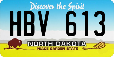 ND license plate HBV613