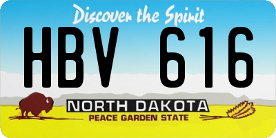 ND license plate HBV616