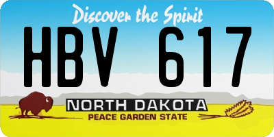 ND license plate HBV617