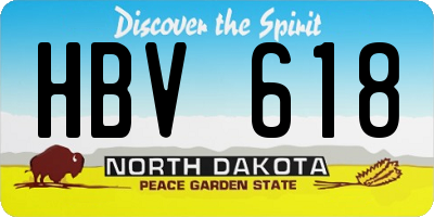 ND license plate HBV618