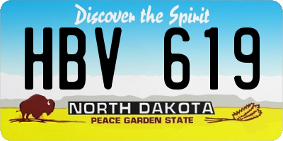 ND license plate HBV619