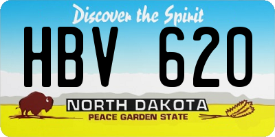 ND license plate HBV620