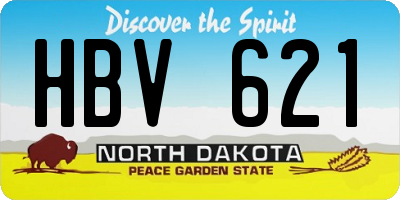 ND license plate HBV621