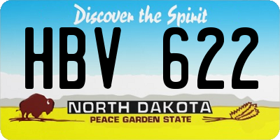 ND license plate HBV622