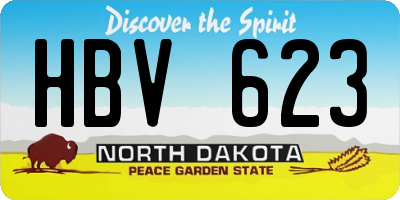 ND license plate HBV623