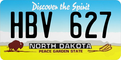 ND license plate HBV627