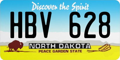 ND license plate HBV628