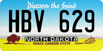 ND license plate HBV629