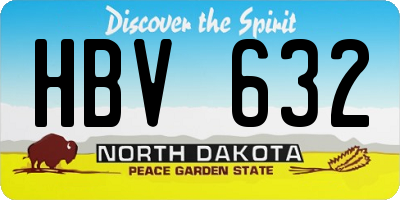 ND license plate HBV632