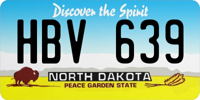 ND license plate HBV639