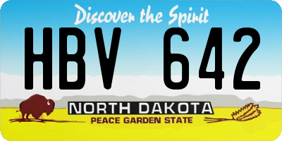 ND license plate HBV642