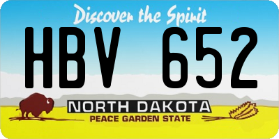 ND license plate HBV652