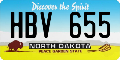 ND license plate HBV655