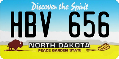 ND license plate HBV656