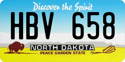 ND license plate HBV658