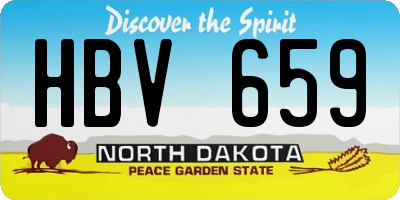 ND license plate HBV659