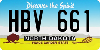 ND license plate HBV661