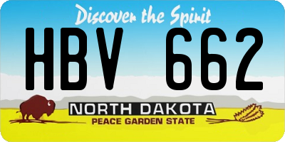 ND license plate HBV662