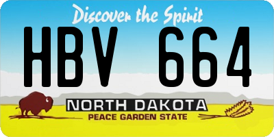 ND license plate HBV664