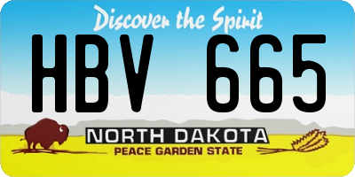 ND license plate HBV665