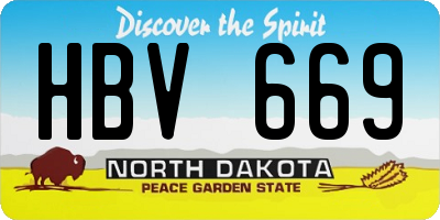 ND license plate HBV669