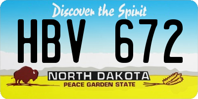 ND license plate HBV672