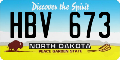 ND license plate HBV673