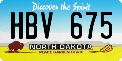 ND license plate HBV675