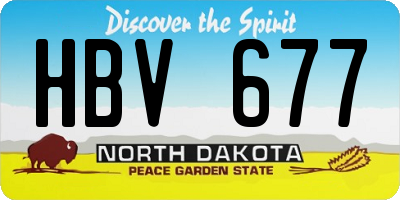 ND license plate HBV677