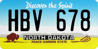 ND license plate HBV678