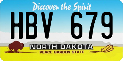 ND license plate HBV679