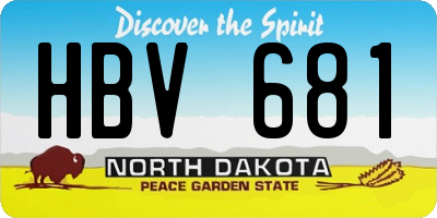 ND license plate HBV681