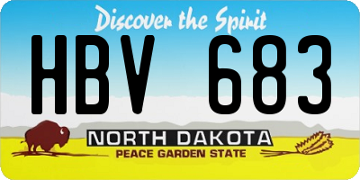 ND license plate HBV683