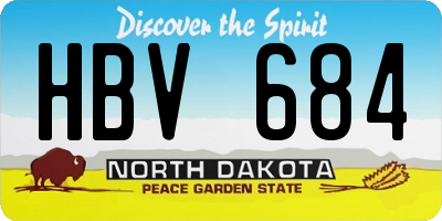 ND license plate HBV684