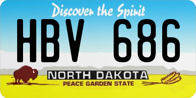 ND license plate HBV686