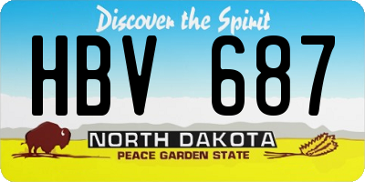 ND license plate HBV687