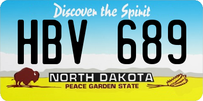 ND license plate HBV689