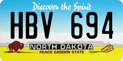 ND license plate HBV694