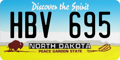 ND license plate HBV695