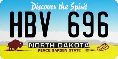 ND license plate HBV696