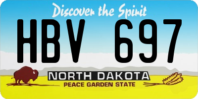 ND license plate HBV697