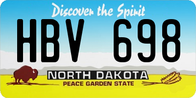 ND license plate HBV698