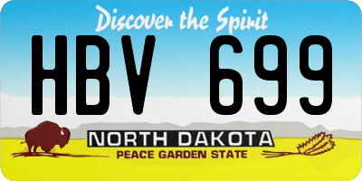 ND license plate HBV699