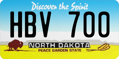 ND license plate HBV700