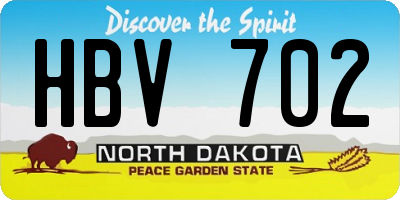 ND license plate HBV702