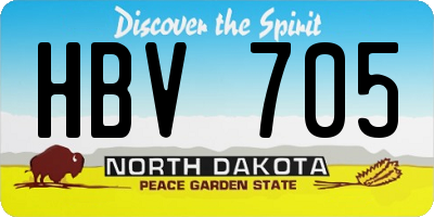 ND license plate HBV705