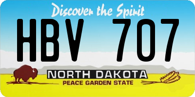 ND license plate HBV707