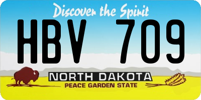 ND license plate HBV709