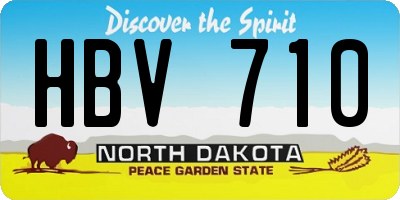 ND license plate HBV710